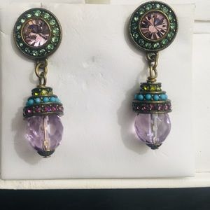 Original Heidi Daus Facetted Drop Earring Pair